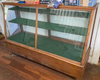 Oak Country Store Display Cabinet