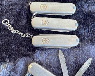Sterling and Gold Tiffany Small Swiss Army Knives