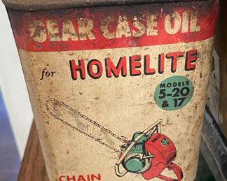 Metal Homelite Chainsaw Can