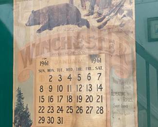 1961 Framed Winchester Calendar