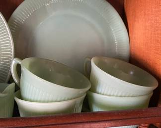 Jadeite Cups and Plates