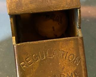 Brass Army Whistle
