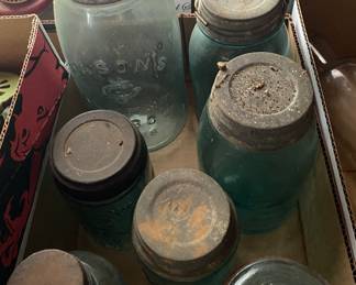 Assorted Mason and Canning Jars