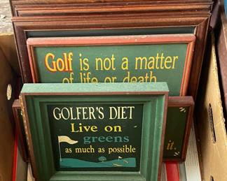Golf Themed Wall Plaques