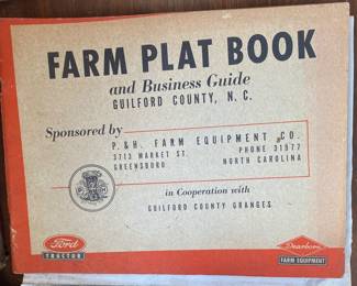 Vintage Ford Guilford County Farm Plat Book