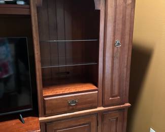 Media center can be separated into 3 separate pieces. 