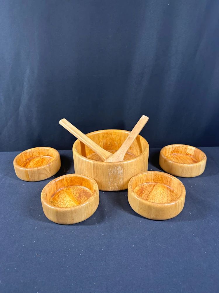 7PC WOOD BOWL SET