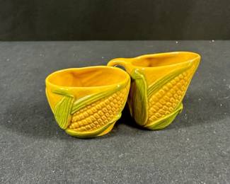 CORN CREAM AND SUGAR HOLDERS ROSEMEADE