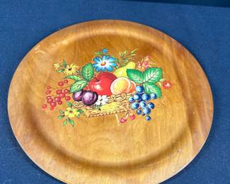 VINTAGE WOODEN PLATE