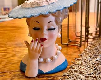 Vtg. 1958 NAPCO Lady Head Vase