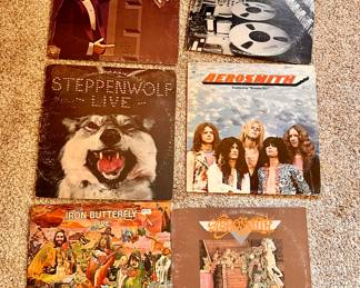 Vtg. Albums - Blue Oyster Cult, Ten Years After, Stepenwolf, Aerosmith, Iron Butterfly