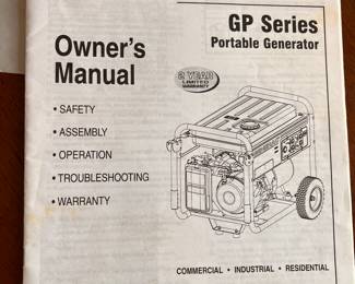 Like New Generac GP series GP6500 portable generator