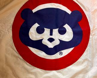 Large vintage Chicago Cubs official game flag - made by Advertising Flag Co.