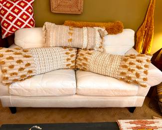 Ikea loveseat - shown without a slipcover - You can purchase one at Ikea to match your decor. 