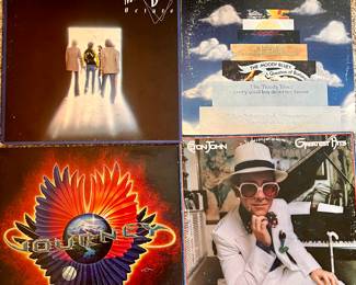 Vtg. Albums - Moody Blues, Journey, Elton John