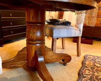 Vtg. Oak kitchen/dining tables w/2 leaves