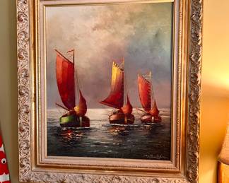 Oil on canvas painting by Theo Beckmann