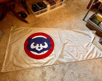 Large vintage Chicago Cubs official game flag - made by Advertising Flag Co.