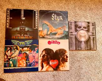 Vtg. Albums - Face The Music, Styx, REO, Heart 