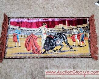 Bull Fighting Tapestry