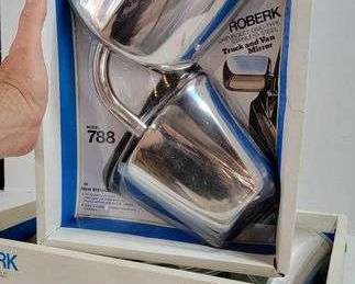 NEW IN BOX A Pair of CHEVROLET GMC Stainless Steel TRUCK VAN MIRRORS.