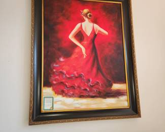 Dimensions are 56.5" x 44.5" Includes frame