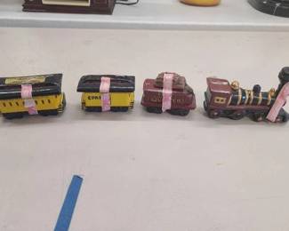 #1072 • (4) Miniature Train Decanters
