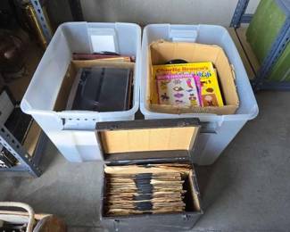 #13042 • Record Player and Vinyl Albums
