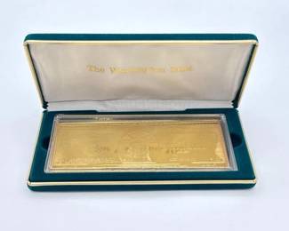 #3060 • 2000 One Billion Dollar .999 Pure Silver Layered in Pure 24k Gold, 4ozt
