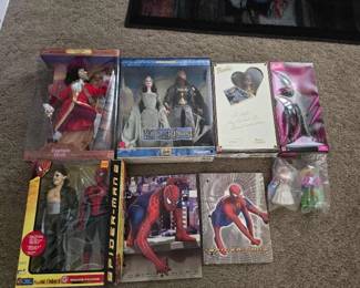 #60502 • Barbie Dolls, Disney Captain Hook Doll, and Spider-Man 2 Walkie Talkies and Notebook
