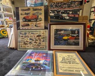 #10636 • (6) Classic Car Art Hot Rod Grille Art With Autograph
