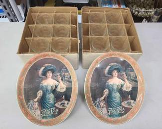 #1198 • (2) Pepsi Plates and (12) Glasses
