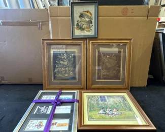 #10360 • (5) Framed Paintings/Art

