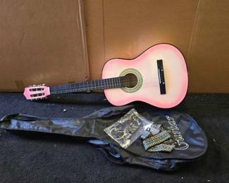 #10500 • Acoustic Guitar & Cords & Guitar Stickers
