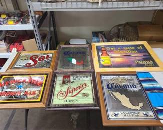 #1568 • (6) Impoted Beer Mirrors
