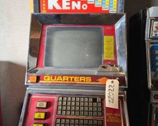 #22022 • KENo 20 or 22 ball Keno Quarter Slot Machine
