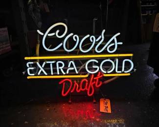#20740 • Coors Extra Gold Draft Beer Draft Sign
