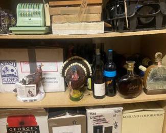 #50094 • Decortive Wild Turkey Carboy and Decorative Wine Bottles
