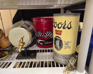 #50278 • Decanter Coors Banquet and California Speedway Tin Bucket

