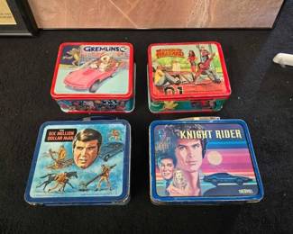 #10408 • 4 Vittoria Metal Lunch Boxes
