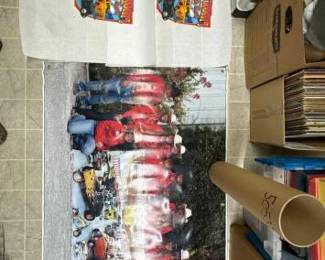 #50532 • (2) GoldStrom’s 10th Annual Classic Car Show Banner & Banner with Signatures From Star Rodeo Team
