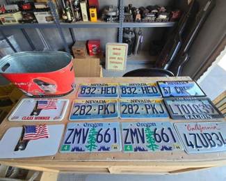 #12010 • License Plates and Dale Earnhardt Jr Ice Bucket
