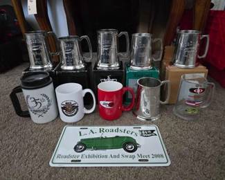#60020 • L.A Roadster License Plate and 10 Decorative Cups
