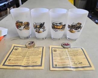 #1932 • 4 Early Model Vehicle Cups and Light up Colorized Model T Dollar and...
