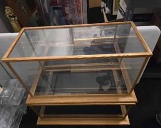 #10771 • (2) Wooden Display Cases

