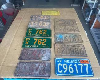 #6542 • 3 Pairs and 6 Nevada License Plates
