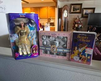 #60044 • Beauty and the Beast VHS Tea set and Belle Collector Doll
