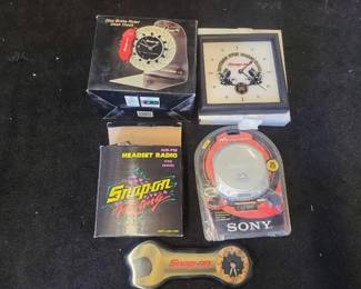 #10060 • (3) Snap-on Clocks, (1) Snap-on Headset Radio, and (1) Sony Walkman
