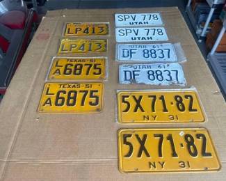 #6556 • 5 Pairs of License Plates
