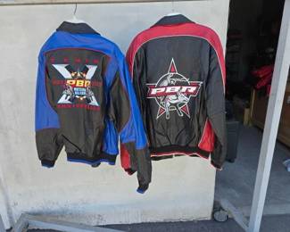 #12030 • (2) Profession Bull Riders Leather Jackets
